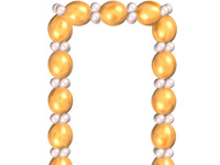 П-образная арка из золотых линкингов
