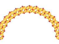Золотая плоская арка из воздушных шаров-линкингов