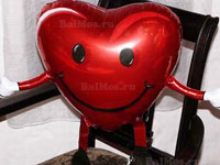 День Святого Валентина подарок сердце-валентинка с глазками и ручками
