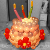 Торт из воздушных шаров для моделирования